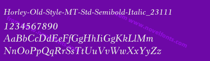 Horley-Old-Style-MT-Std-Semibold-Italic_23111Preview