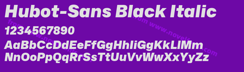 Hubot-Sans Black ItalicPreview