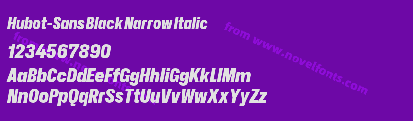 Hubot-Sans Black Narrow ItalicPreview