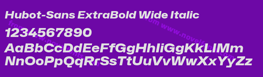 Hubot-Sans ExtraBold Wide ItalicPreview