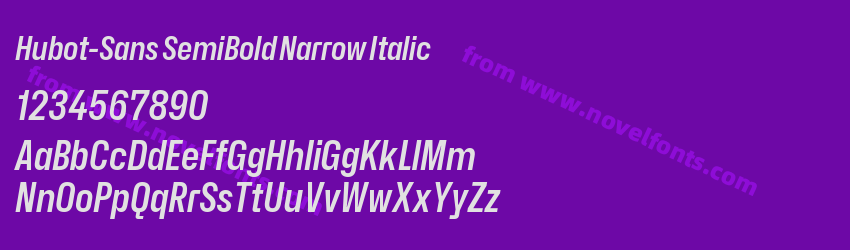 Hubot-Sans SemiBold Narrow ItalicPreview