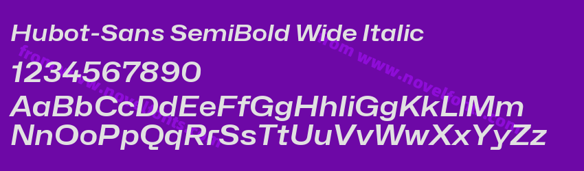 Hubot-Sans SemiBold Wide ItalicPreview