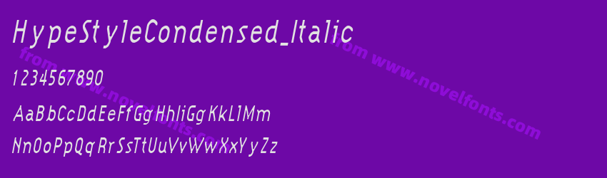 HypeStyleCondensed_ItalicPreview