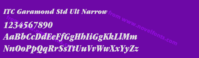 ITC Garamond Std Ult NarrowPreview