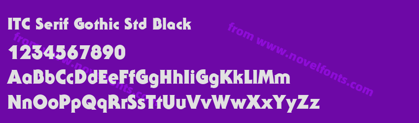 ITC Serif Gothic Std BlackPreview