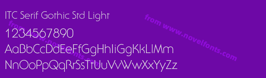 ITC Serif Gothic Std LightPreview