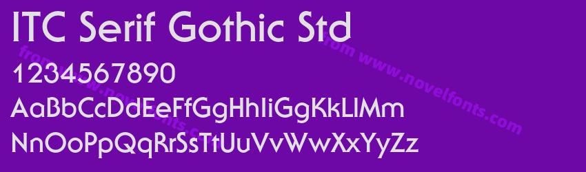 ITC Serif Gothic StdPreview