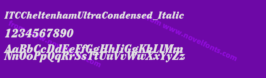 ITCCheltenhamUltraCondensed_ItalicPreview