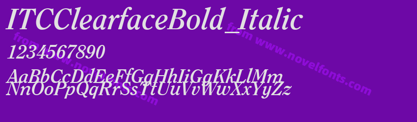 ITCClearfaceBold_ItalicPreview