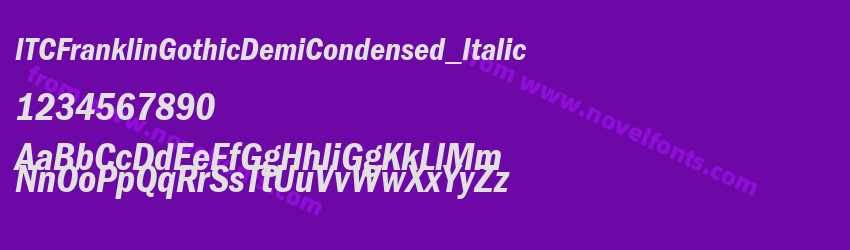 ITCFranklinGothicDemiCondensed_ItalicPreview