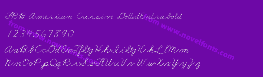 FRB American Cursive DottedExtraboldPreview