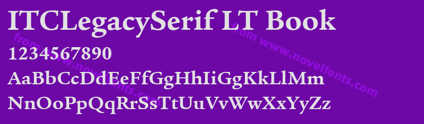 ITCLegacySerif LT BookPreview