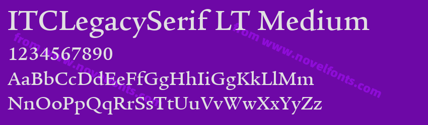 ITCLegacySerif LT MediumPreview