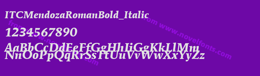 ITCMendozaRomanBold_ItalicPreview