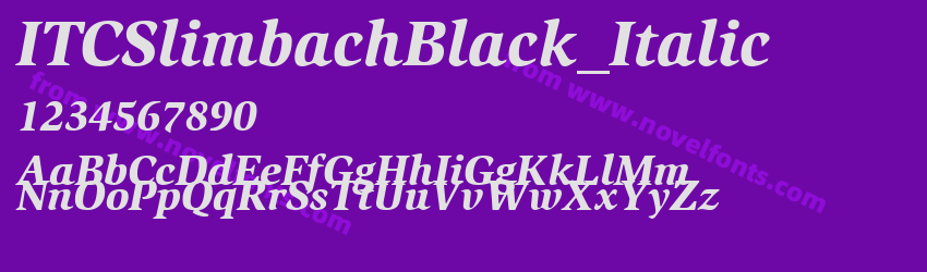 ITCSlimbachBlack_ItalicPreview