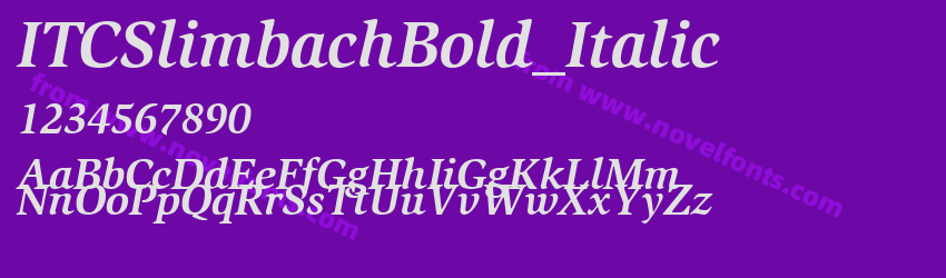 ITCSlimbachBold_ItalicPreview