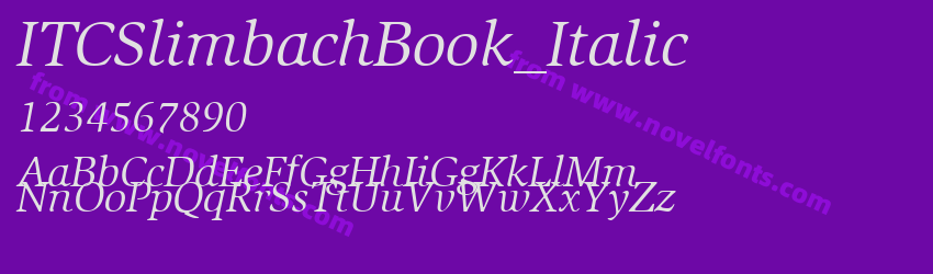 ITCSlimbachBook_ItalicPreview