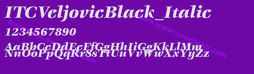 ITCVeljovicBlack_ItalicPreview