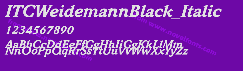 ITCWeidemannBlack_ItalicPreview