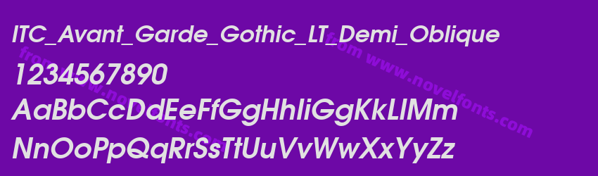 ITC_Avant_Garde_Gothic_LT_Demi_ObliquePreview