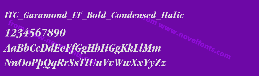 ITC_Garamond_LT_Bold_Condensed_ItalicPreview