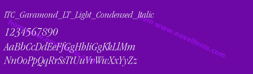 ITC_Garamond_LT_Light_Condensed_ItalicPreview