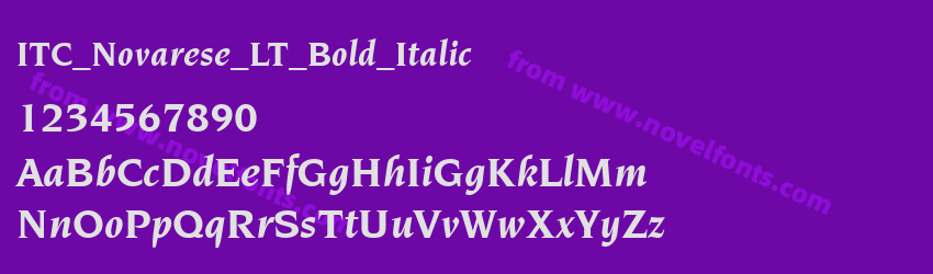 ITC_Novarese_LT_Bold_ItalicPreview