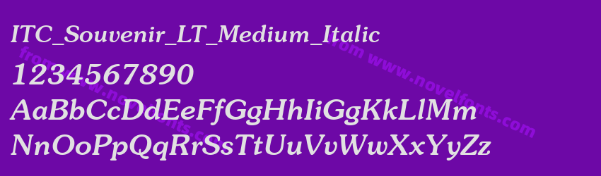 ITC_Souvenir_LT_Medium_ItalicPreview