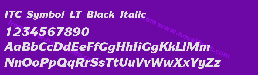 ITC_Symbol_LT_Black_ItalicPreview