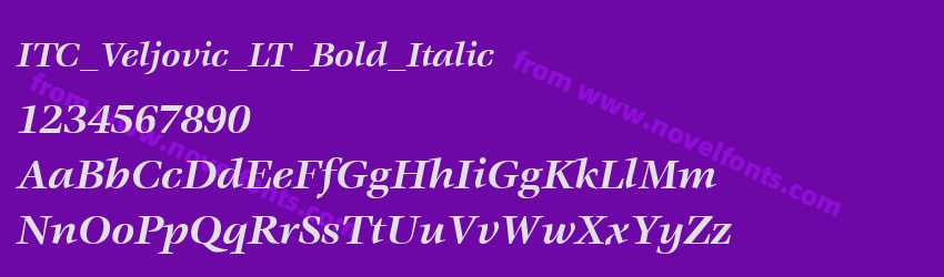 ITC_Veljovic_LT_Bold_ItalicPreview