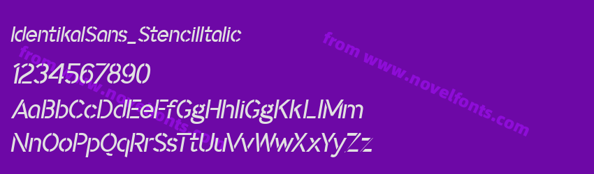 IdentikalSans_StencilItalicPreview