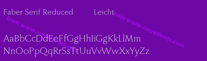 Faber Serif Reduced 45 LeichtPreview