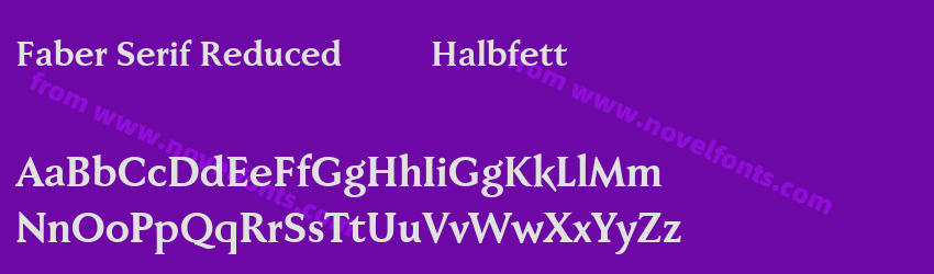 Faber Serif Reduced 75 HalbfettPreview