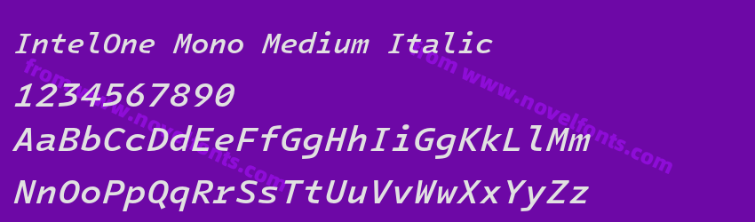 IntelOne Mono Medium ItalicPreview