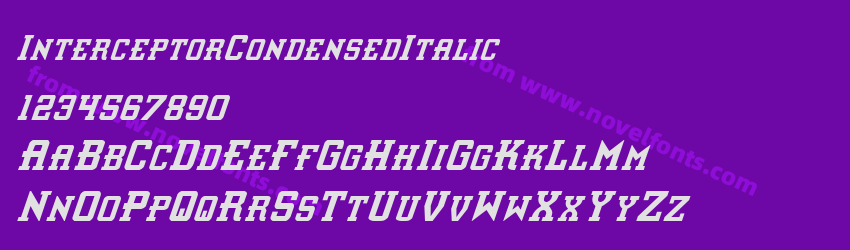InterceptorCondensedItalicPreview