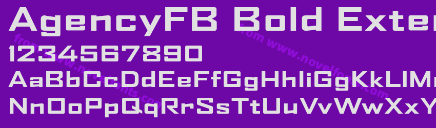 AgencyFB Bold ExtendedPreview