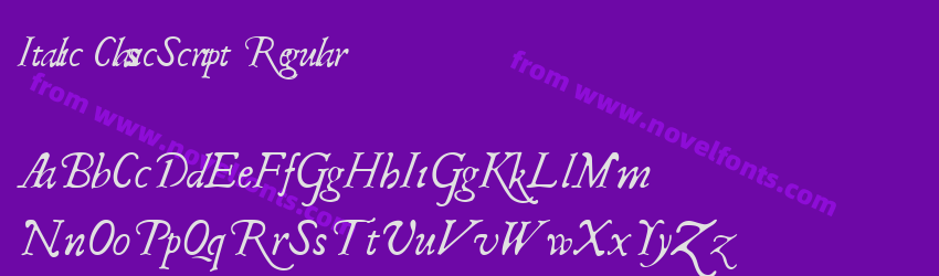 Italic ClassicScript RegularPreview