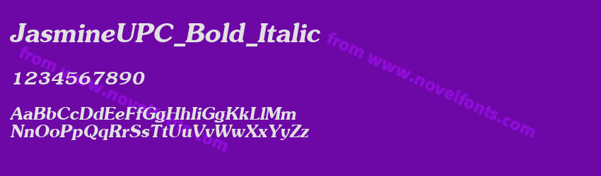 JasmineUPC_Bold_ItalicPreview