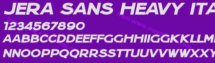 Jera Sans Heavy Italic JLPreview