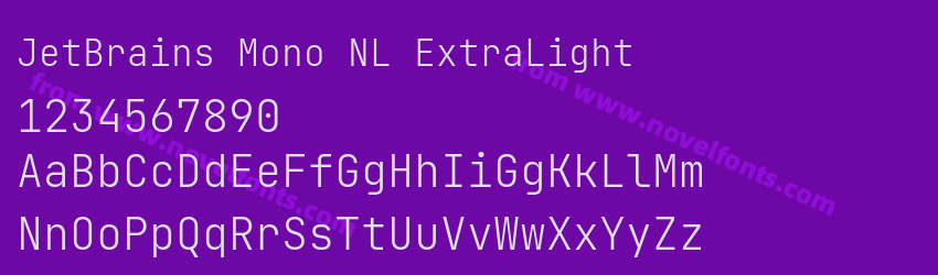 JetBrains Mono NL ExtraLightPreview