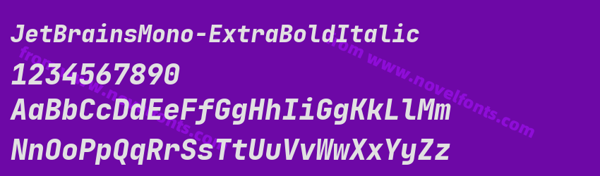 JetBrainsMono-ExtraBoldItalicPreview