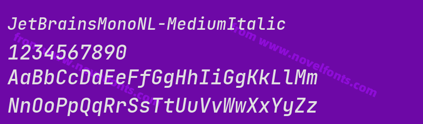 JetBrainsMonoNL-MediumItalicPreview