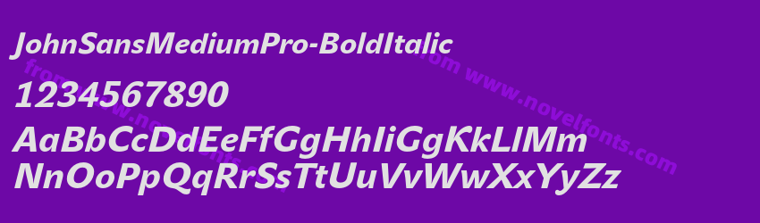 JohnSansMediumPro-BoldItalicPreview