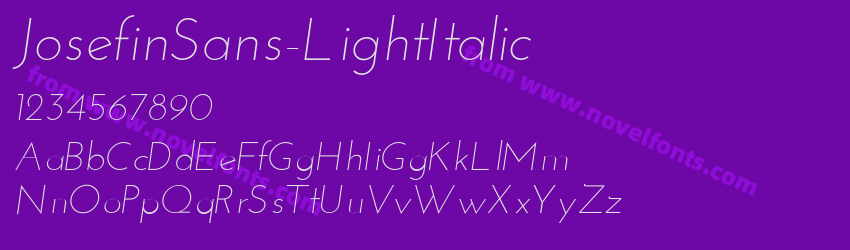 JosefinSans-LightItalicPreview