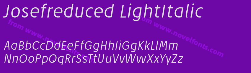 Josefreduced-LightItalicPreview