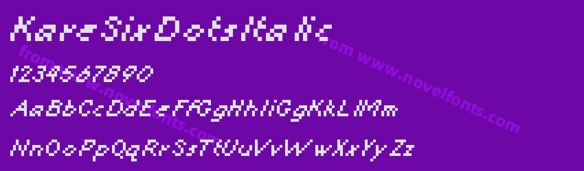 KareSixDotsItalicPreview KareSixDotsItalicPreview