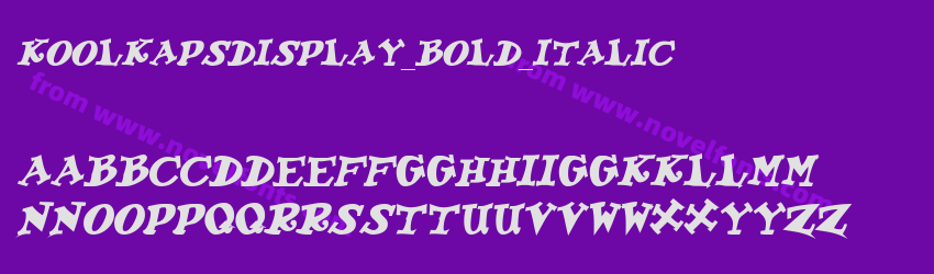 KoolKapsDisplay_Bold_ItalicPreview