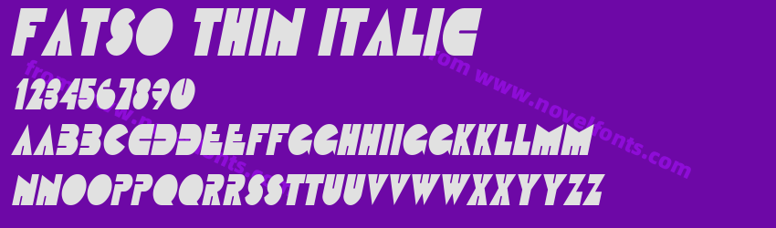 Fatso Thin ItalicPreview