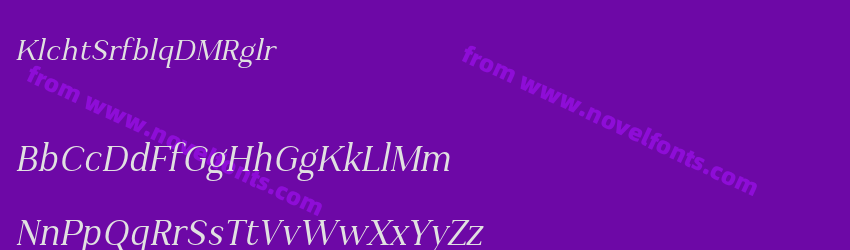 Kulachat Serif Oblique DEMO RegularPreview