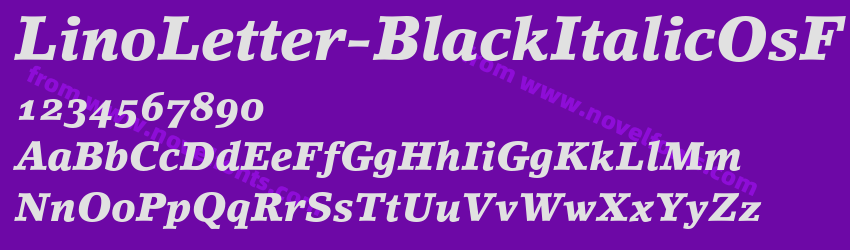 LinoLetter-BlackItalicOsFPreview